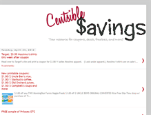 Tablet Screenshot of centsiblesavings.com